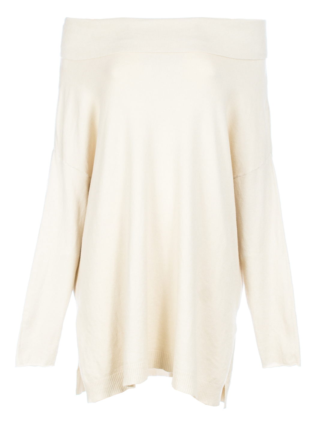 MAGLIA CALATA SCOLLO AMPIO, TG UNICA    - BEIGE